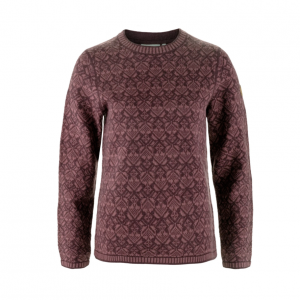 Fjällräven Snow Round Neck Wollpullover Damen port